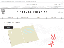 Tablet Screenshot of fireballprinting.com